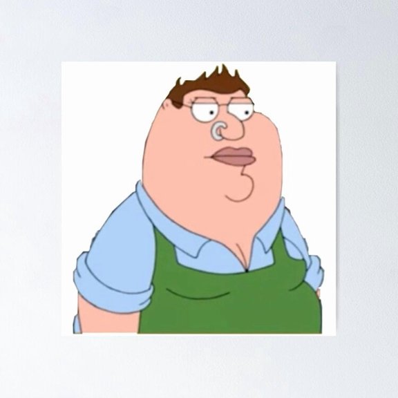 Animated Family Satire Character Barista Graphic Humor Wall, Unframed Canvas