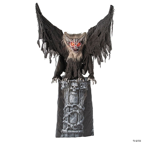 ATC - 4 Ft. 9 Animated Light-Up Gargoyle Halloween Decoration - One Size