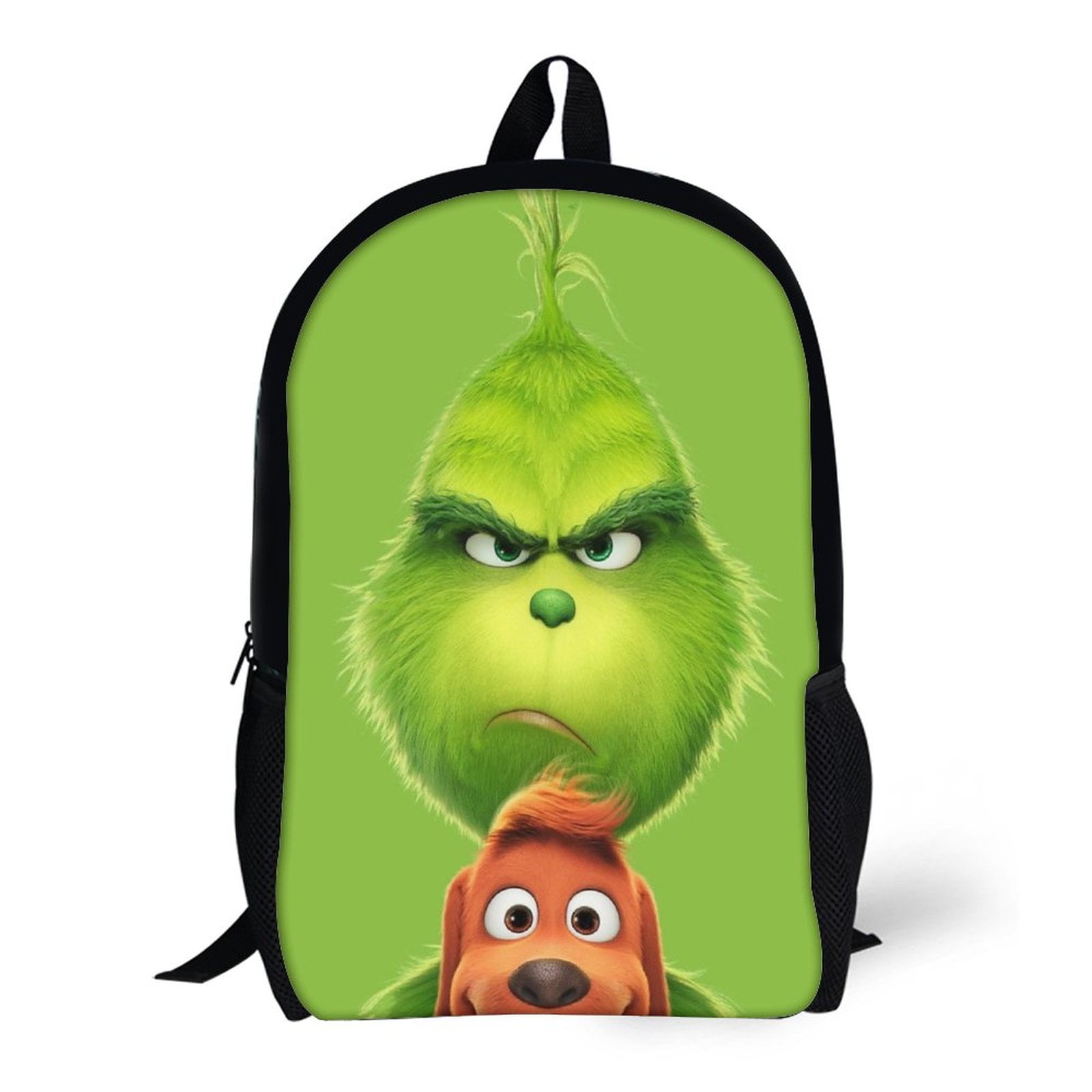 Animated Grinch Backpacks Basic Shoulder Daypack Bookbag Satchel