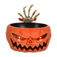 thumbnail image 1 of Animated Halloween Candy Bowl Dish with Hand,Spooky Decoration Props LED Eyes Sound for Haunted House Horror Party Bar Table Decor Gray Skull,Halloween Decorations Fruit Dish with Jumping Skull Hand, 1 of 9