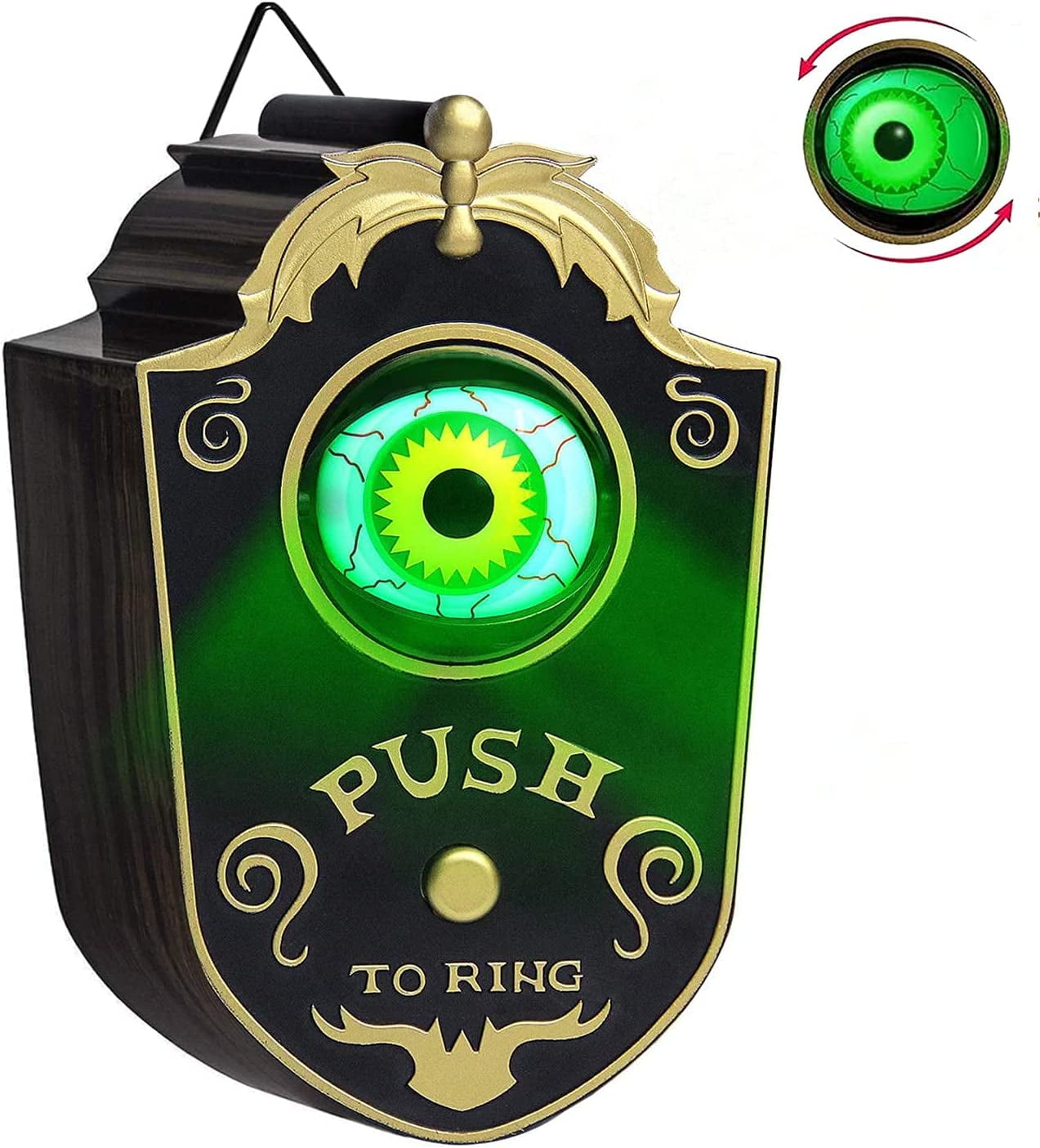 Animated Halloween Eyeball Doorbell Oneeyed Lightup DoorBell with