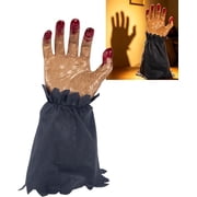 Animated Halloween Hand Prop, Sound Activated Crawling Hand with Creepy Sounds, Scary Motion Decoration for Haunted House Tabletop DisplayyellowQ