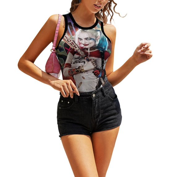 Animated Harley Quinn Women's Tank Top Sleeveless T-Shirts Tee Camisole Sport Vest Summer Daily Undershirts