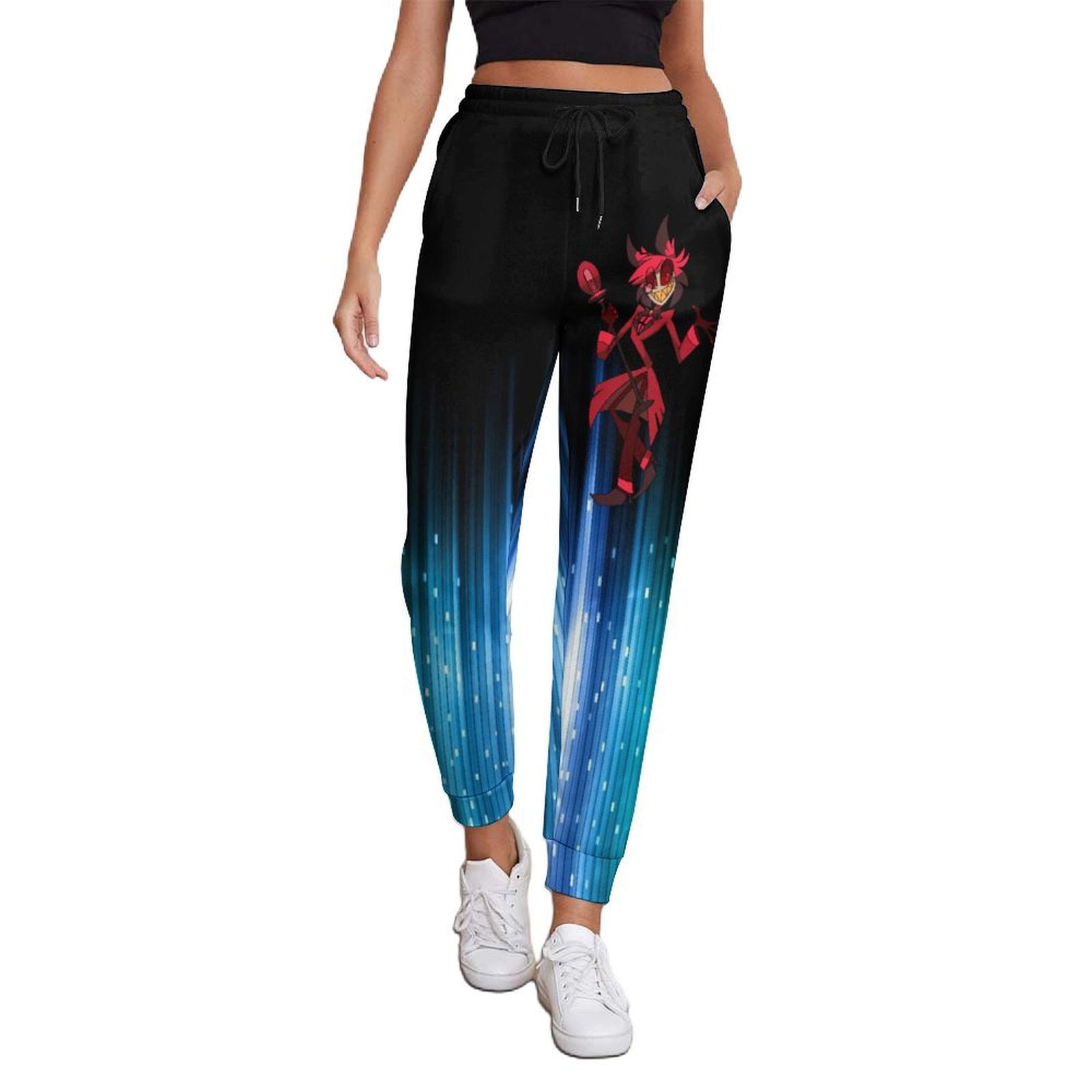 Animated Hazbin Hotel Alastor Womens Sweatpants Joggers Pants Daily 