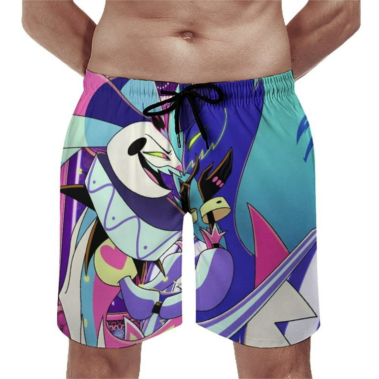 Animated Helluva Boss Men s Swim Trunks Quick Dry Beach Board Shorts Summer Beachwear Swimwear Swim Shorts With Mesh Lining And Pockets