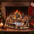 Animated Holiday Train & Ice Rink Scene, 3D Lighted Christmas Village ...