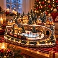 Animated Holiday Train and Ice Rink Scene Christmas Home Decor ...