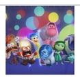 thumbnail image 1 of Animated Inside Out Shower Curtain Waterproof Polyester Fabric Bathroom Curtain Decorative Set with 12 Hooks, 1 of 7