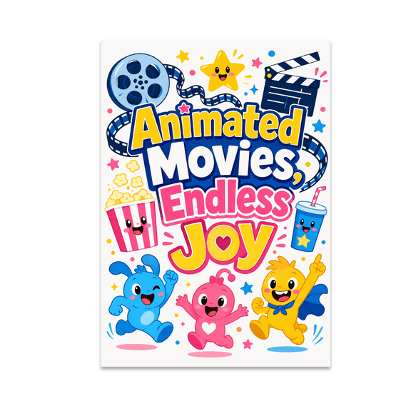 Animated Movies Endless Joy Poster - Film Enthusiast - 13x19 Poster Print