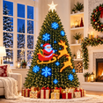 Animated Pixel Christmas Tree Lights With Star Topper Remote Control ...