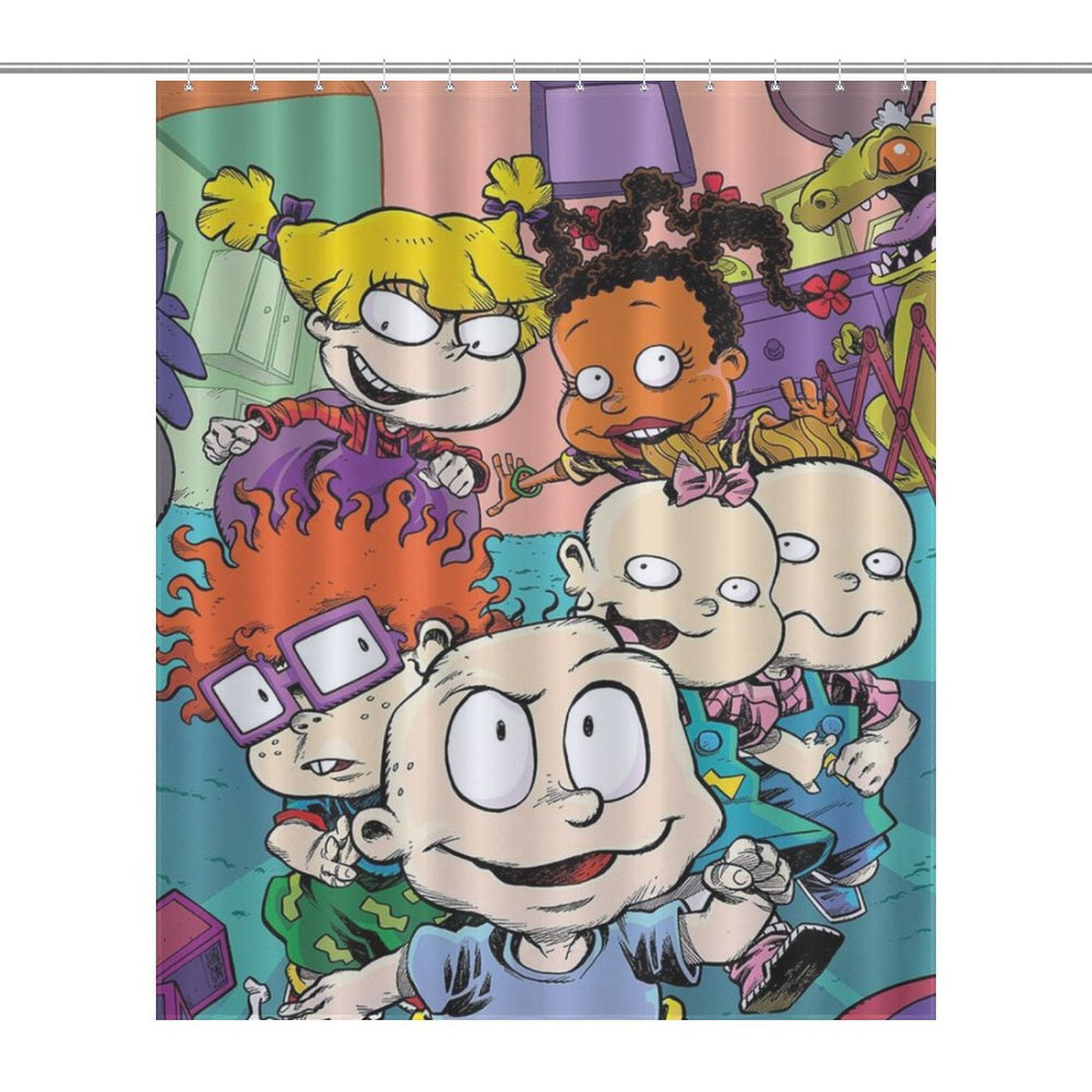 Animated Rugrats Shower Curtain Decor Bath Curtain Waterproof Polyester ...