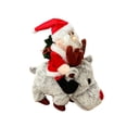 thumbnail image 1 of Animated Santa Riding Reindeer Plush Toy Singing Dancing Electric Stuffed Doll for Christmas Decoration(Grey-20cm), 1 of 6