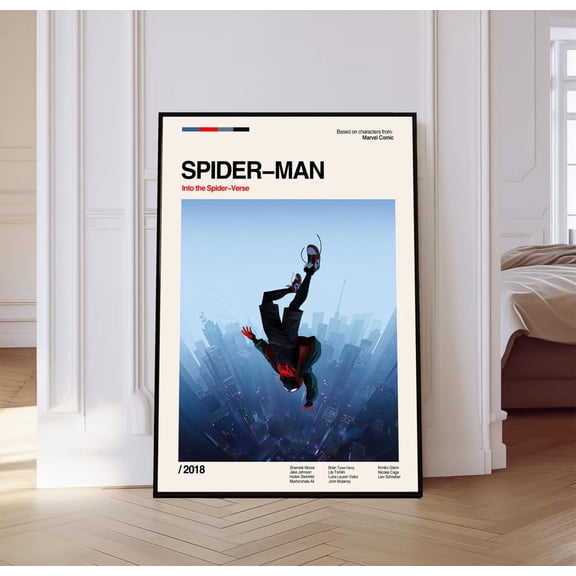 Animated Sci Fi Wall Decor Superhero Multiverse Art Modern Kids Room, Unframed Poster