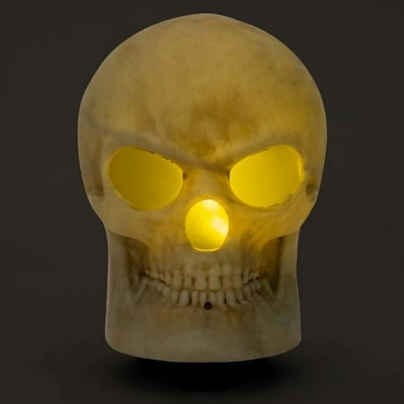 Animated Screaming Skull with Lights and Motion Halloween Decoration