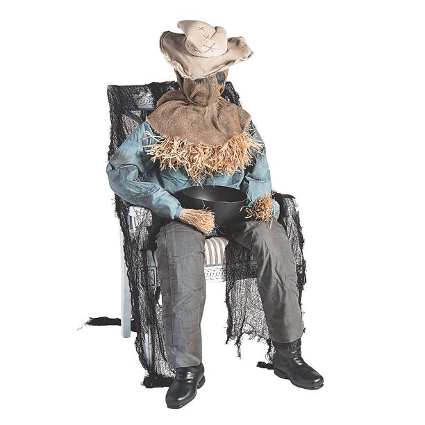 Animated Sitting Scarecrow Home Decor 1 Piece Walmart Business