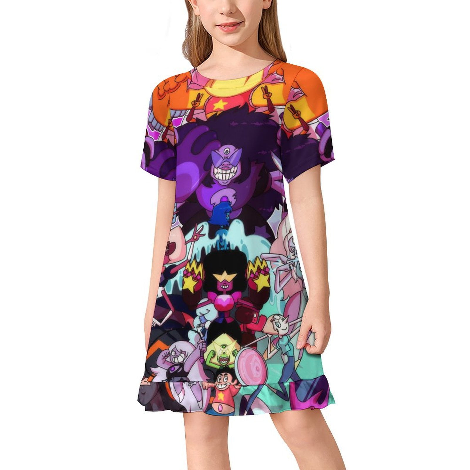 Animated Steven Universe Children's Short Sleeved Dress 3D Printed ...