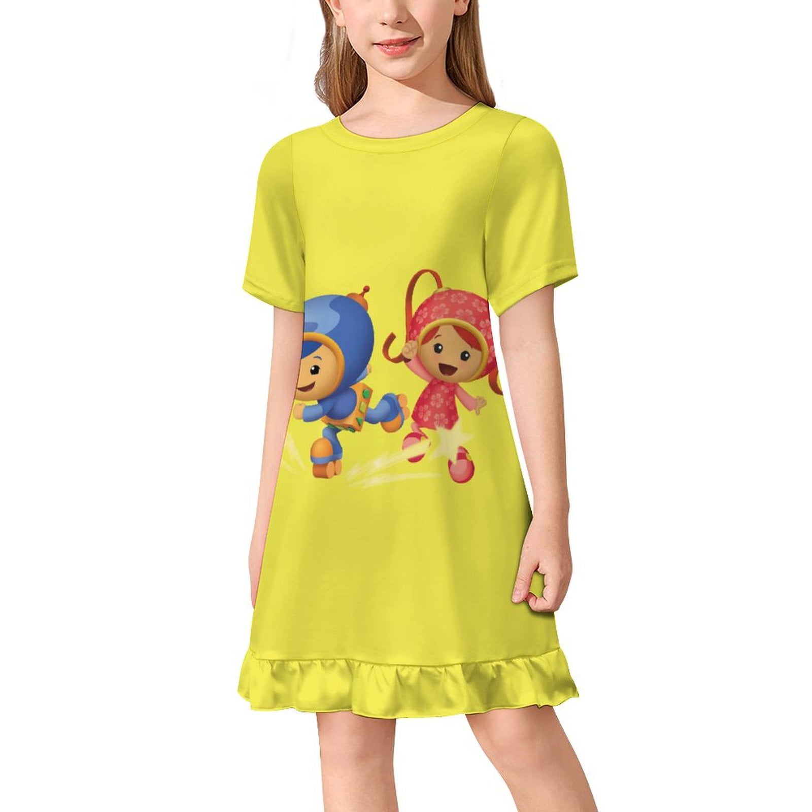 Animated Team Umizoomi Children's Short Sleeved Dress 3D Printed ...