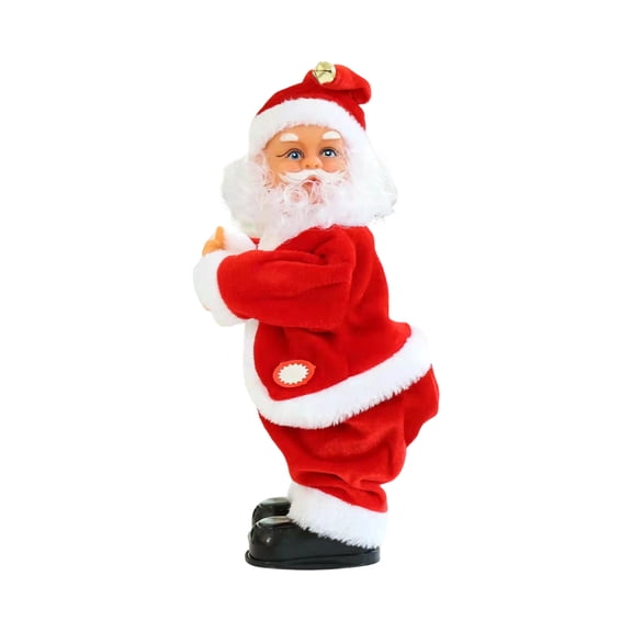 Animated Twerking Dancing Santa Figurine Indoor Christmas Decorations for Home Festive Holiday Party Display Novelty Gift