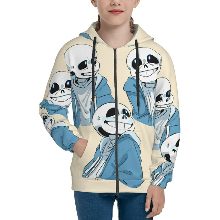Blue Hoodie Sans Jacket For Kids Skull Undertale Sans Teen