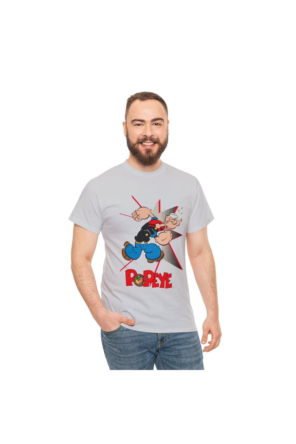Animated Unisex Heavy Cotton Tee Popeye the Sailorman