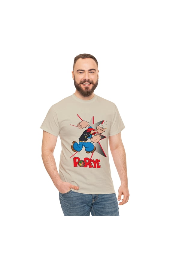 Animated Unisex Heavy Cotton Tee Popeye the Sailorman