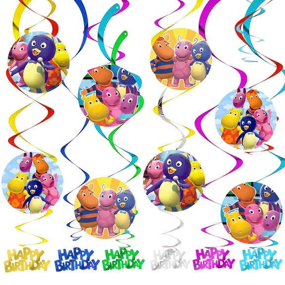 Animation Back Party Decorations Yardigans Hanging Swirl Sign Whirls Birthday Streamer Ceiling Decor Supplies 14 pcs
