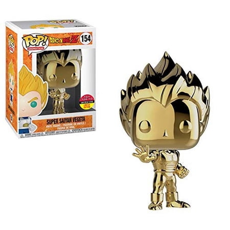 Animation: Gold Chrome Super Saiyan Vegeta Collectible Figure, Multicolor