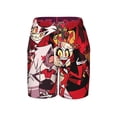 thumbnail image 1 of Animation Hazbin Hotel Boy's Board Shorts Teen Swim Trunks Drawstring Quick Dry Beach Shorts Summer Swimsuits with Mesh Lining and Pockets, 1 of 8