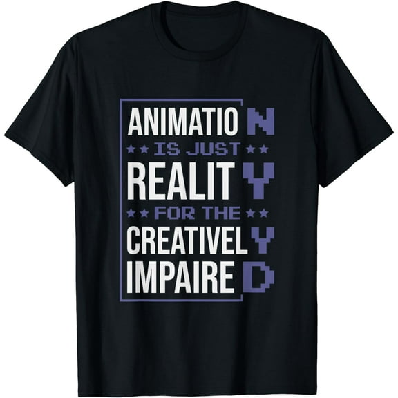 Animation Is the Reality of Creative Barriers, Men's Animator T-shirt s, Women's, Short, Graphic Animator, black