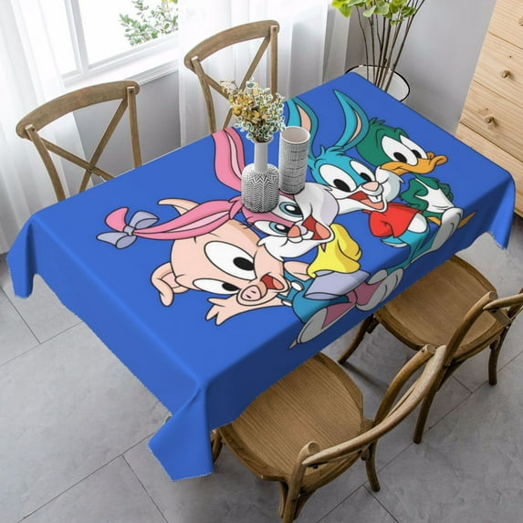 Animation Looney Tunes Tablecloth Rectangular Table Cover Decor Reusable Kitchen Dining Room Home Party Table Cloth 35x55in