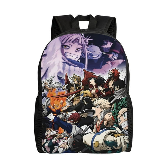 Animation My Hero Academia Backpack Lightweight Unisex Basic Daypack Bookbag Laptop Satchel Rucksack For Travel School Office Daily