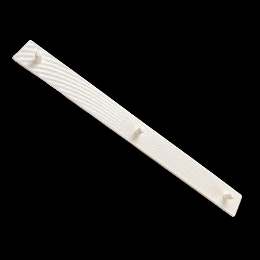 Animation Peg Bar 3D Printed White For Animators With 3 Round Pegs For ...