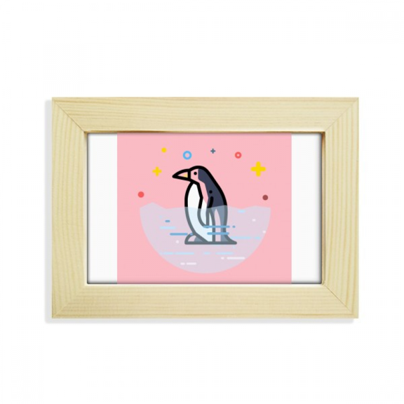 Animation Penguin Lovely Sign Desktop Decorate Photo Frame Picture Art Painting 5x7 inch