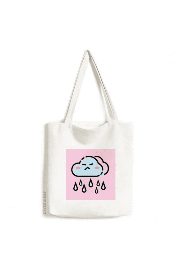 Animation Rain Overcast Tote Canvas Bag Shopping Satchel Casual Handbag