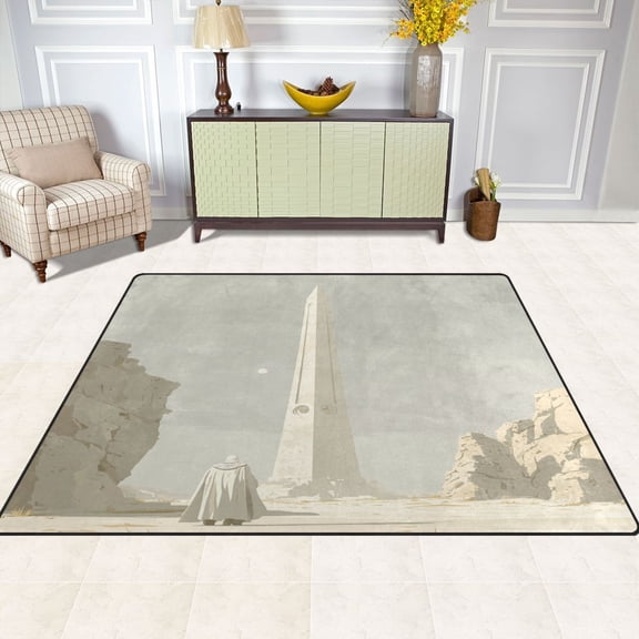 Animation Style 63''x48'' Plush Memory Foam Bath Mat, Soft, Absorbent, Non Slip, Durable