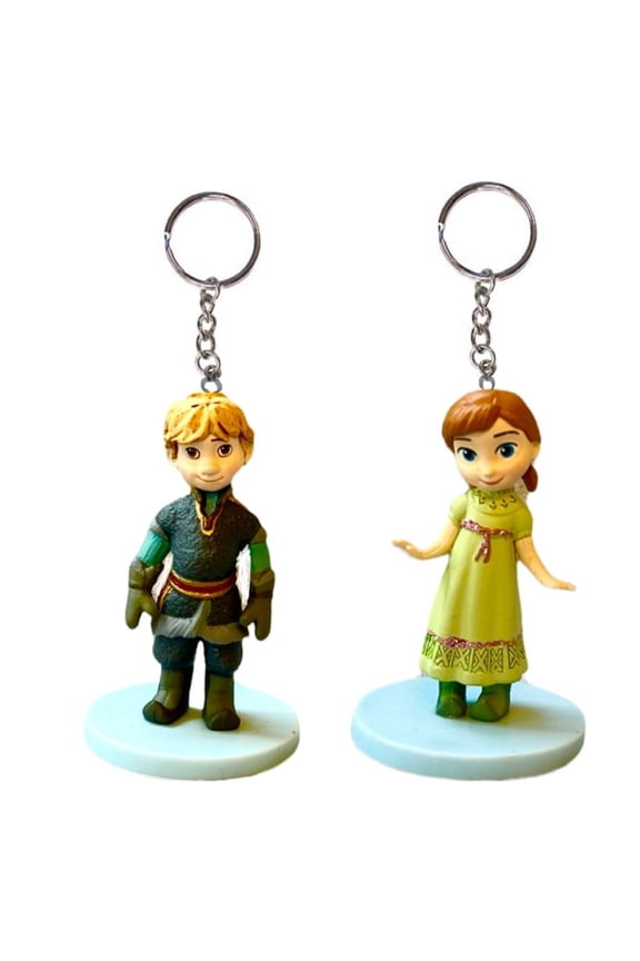 Animator Toddler Princess ANNA & Kristoff PVC Key Ring Keychain Frozen Figures
