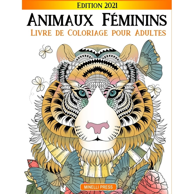 Mandala Animaux, Livre de coloriages pour adultes, 50 dessins antistress