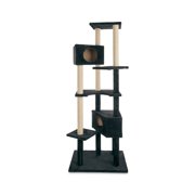Animaze 6-Level Black Cat Tree, 76" H