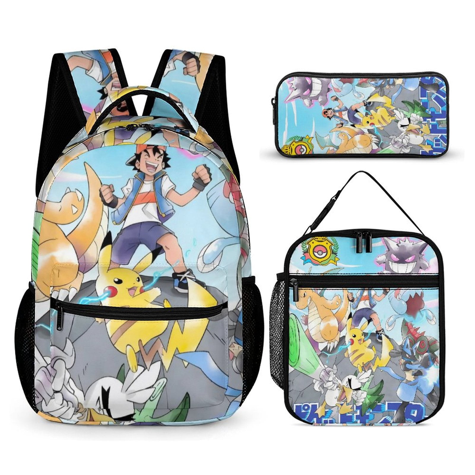 Anime 3-piece backpack set including lunch box lunch bag and backpack ...