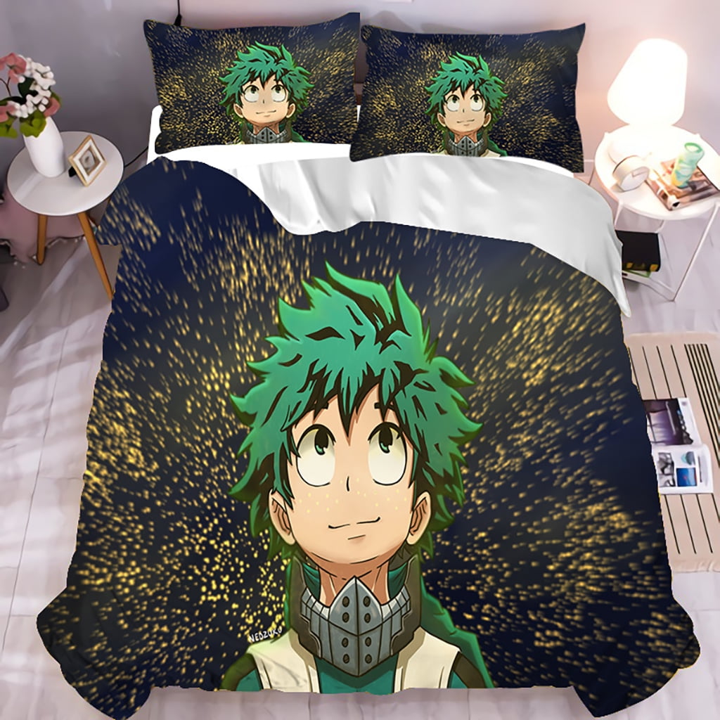 Anime 3D My Hero Academia Bedding Bed Set Bakugou Deku Todoroki Toga Action Figures Manga 1