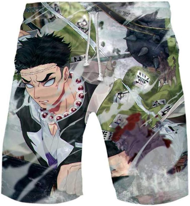 Sword Art Online Kirito 3D Printed Beach Shorts - Anime Swim Trunks & Boardshorts