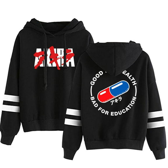 Anime AKIRA Good for Health Bad for Education Men/Women Hoodie Streetwear Sweatshirt Long Sleeve Hooded