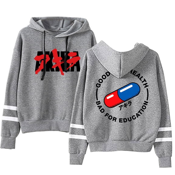 Anime AKIRA Good for Health Bad for Education Men/Women Hoodie Streetwear Sweatshirt Long Sleeve Hooded