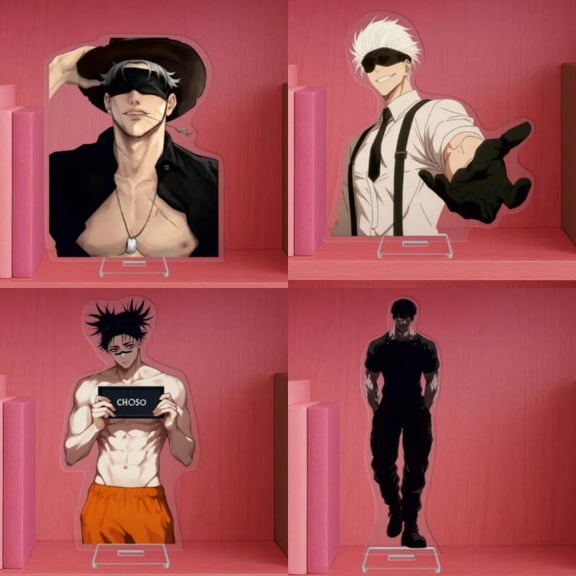 Anime Acrylic Standee for Jjk Choso Takuma Ino Gojo Satoru Anime Cartoons Acrylic Standing Sign Display Acrylic Standing Plates (1 standee) (15cm)