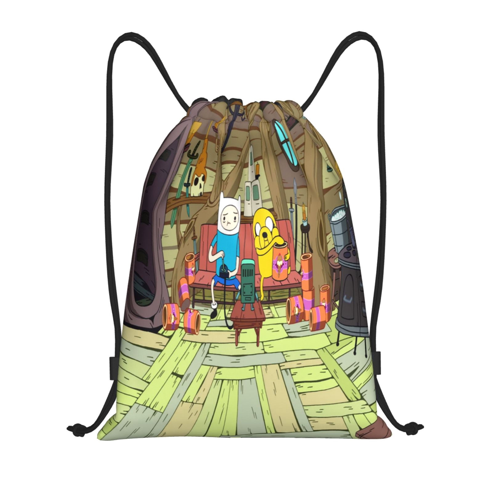 Anime Adventure Time Drawstring Backpack Gym Bags Sport Sackpack For ...