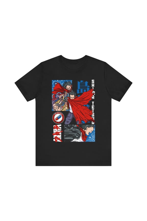 Anime Akira Tetsuo Shima Manga Japanese Graphic Black T-Shirt Size S-5XL