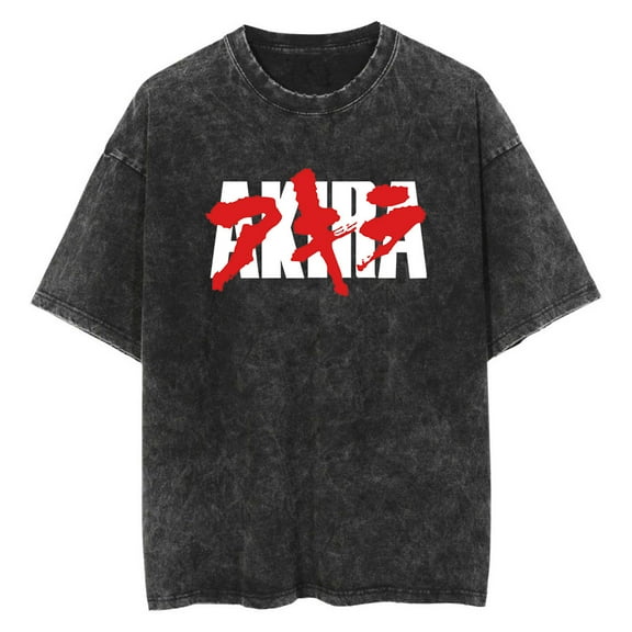 Anime Akira Washed Vintage T-Shirt Merch Casual Short Sleeved T Shirt Unisex TShirt