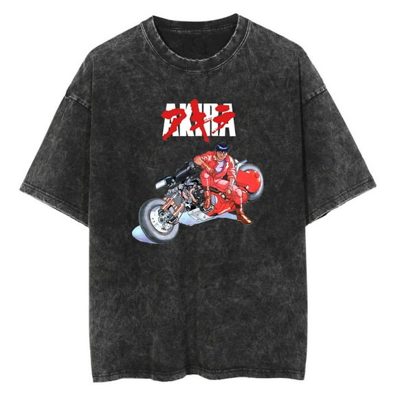 Anime Akira Washed Vintage T-Shirt Merch Casual Short Sleeved T Shirt Unisex TShirt