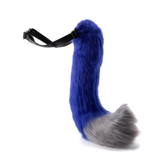 Anime Animal Furry Dog Fox Tail Costume Accessory,Halloween Plush Fursuit Therian Theme Dog Fox Wolf Tails Outfit