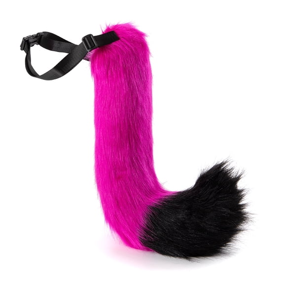 Anime Animal Furry Dog Fox Tail Costume Accessory,Halloween Plush Fursuit Therian Theme Dog Fox Wolf Tails Outfit